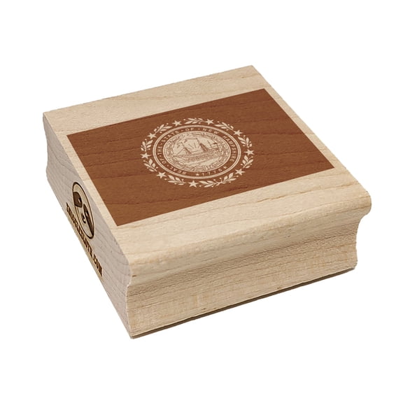 New Hampshire State Flag Square Rubber Stamp Stamping Scrapbooking Crafting - Large 2.75in