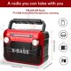 thumbnail image 5 of Portable  Radio, 3W Output /AM/SW1-6/USB/TF/BT Playback, 800mAh, 2-4H Playback Time, Multi- Household Flashlight Radio for Indoor and Outdoor Use RX-125BT, 5 of 8