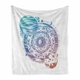 thumbnail image 1 of Galaxy Mandala Soft Flannel Fleece Blanket, Ombre Planet Composition with the Surface Pattern of the Moon and a Planet, Cozy Plush for Indoor and Outdoor Use, 70" x 90", Multicolor, by Ambesonne, 1 of 6
