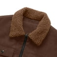 thumbnail image 5 of Lenago Jackets Size M-5XL,Mens Winter Coats Mens Fleece Jacket Solid Color Long Sleeved Lapel Zipper Cardigan With Thick Corduroy And Lamb Wool Jacket With Pockets, 5 of 9