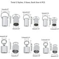 thumbnail image 2 of 36pcs 2 Styles Stainless Steel Cord Ends Column Leather End Caps 3.2~6mm Inner Diameter Cord End Terminators Cord Finding for Jewelry Making Kit Stainless Steel Color, 2 of 9