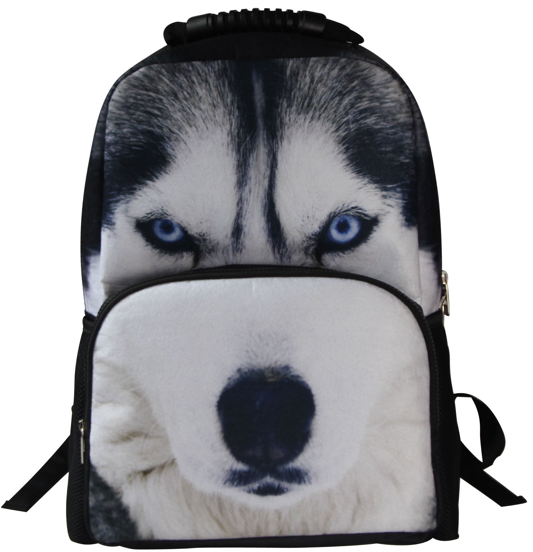 Siberian Husky Dog Backpack 3D Deep Stereographic on Felt Fabric
