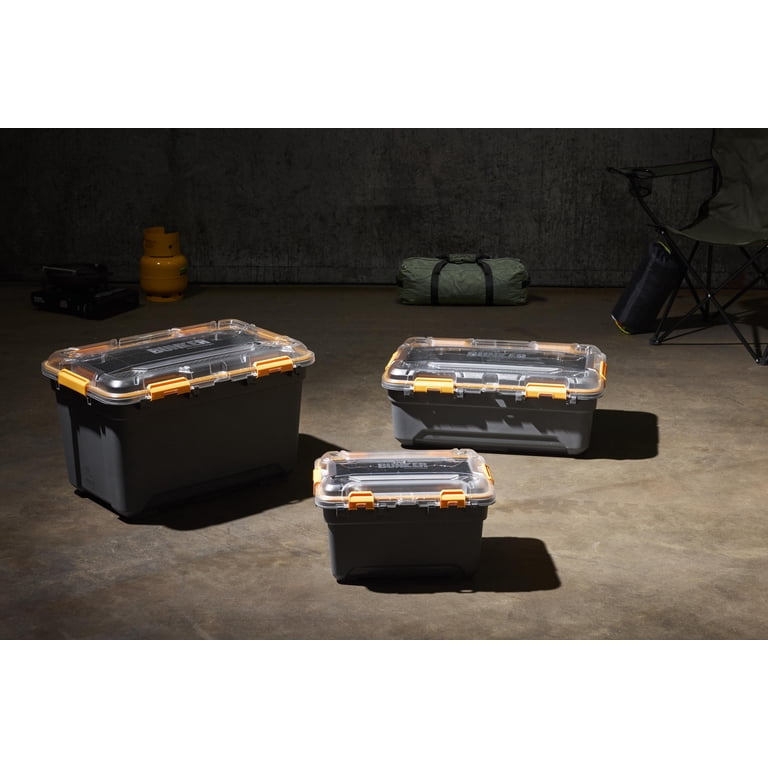 家具・インテリア VAULTROOM CONTAINER / BLK Ezy Storage 5.28 Gallon Small Gasket Tote, IP68 WaterProof Plastic