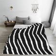 thumbnail image 2 of Zebra Stripes Pattern Throw Blanket, Super Soft Anti-Pilling Flannel Bed Blankets, 40"x30", 2 of 8