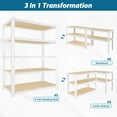 thumbnail image 5 of PrimeZone 28" W x 12" D x 59" H Closet Storage Shelves - 5 Tier White Metal Connector Shelving, Adjustable Heavy Duty Garage Shelves, Utility Rack Organizer Shelf for Kitchen Pantry Closet, 2 PCS, 5 of 10
