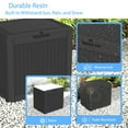 thumbnail image 4 of Chiccushion 30 Gallon Outdoor Patio Box Deck Elegant Vine Pattern Weather Resistant Storage Case for Yard Pool Landscape, Black, 4 of 5