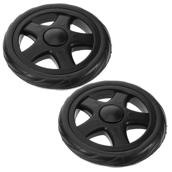 2 Pcs Shopping Cart Wheels Trolley Laundry Van Accessories Folding Replacement Grocery