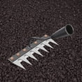 thumbnail image 1 of DYNWAVECA Gardening Harrow Weeding Rake Multipurpose Loose Soil Tool Hand s Garden Hoe for Loosening Vegetable Plowing Digging 7 Tooth Rake, 1 of 9