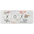 thumbnail image 1 of Xo Kitchen Mat, Love You Hugs Kisses Watercolor Splashes Heart Valentines Art, Plush Decorative Kitchen Mat with Non Slip Backing, 47" X 19", Mint Green White, by Ambesonne, 1 of 1