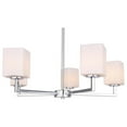 thumbnail image 2 of Woodbridge Lighting Candice 5-Light Glass Chandelier in Chrome/Opal Square, 2 of 4