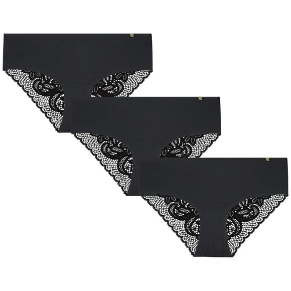 Pack de 3 Pantaletas Estilo Hipster Negras para Mujer de Lucky Brand