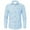 Light Blue, variant on Shirts for Men Plaid Breathable Comfortable Long Sleeve Button Down Tops with Pocket Spring Summer Fall Versatile Mens Dress Shirts