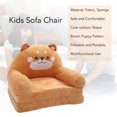 thumbnail image 3 of Bunny Kids Couch Fold Out Soft Toddler Chairs, Cute Cartoon Design Foldable Portable Multifunctional Use for Reading Watching TV, 3 of 8