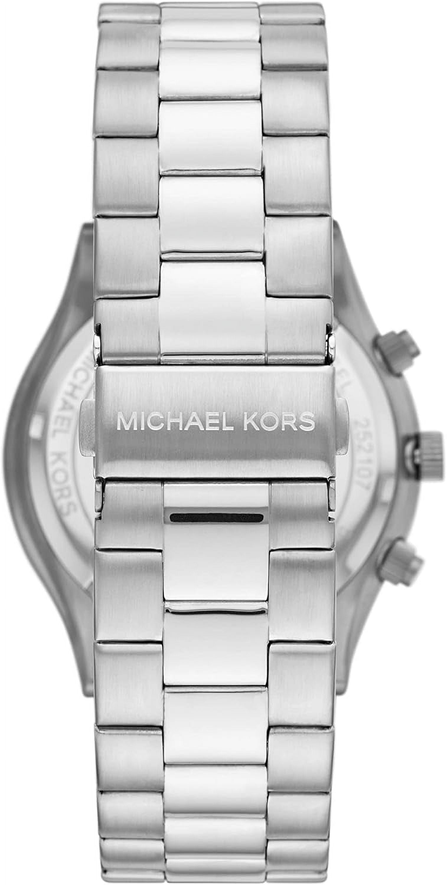 Michael Kors Slim Runway Chronograph Quartz Silver Pave Dial Men\'s Watch  MK8910 | Quarzuhren