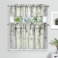 thumbnail image 2 of Leaf Kitchen Curtains,Leaves Kitchen Curtains Sets for Windows,Farmhouse Kitchen Curtain Sink Window Valance 3 Piece Set,Green Leaves Kitchen Decor for Living Room 54x36 Inches, 2 of 6