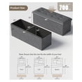 thumbnail image 3 of Folding Storage Ottoman, 43 Inch Linen Footrest, Multi-Purpose Storage Bench, End of Bed Organizer for Living Room & Bedroom - Dark Gray, 3 of 8