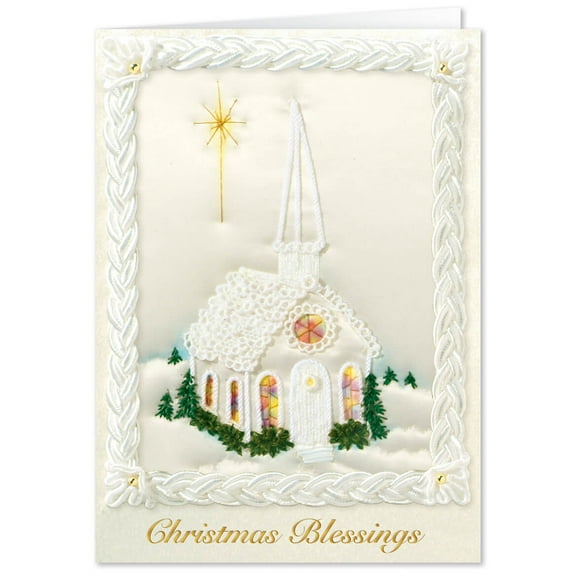 Satin Chapel Christmas Card Set of 20