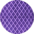thumbnail image 1 of Ahgly Company Indoor Round Oriental Purple Industrial Area Rugs, 3' Round, 1 of 4