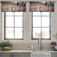 thumbnail image 3 of LALILO Kitchen Curtain Valance Mountain Biker Trail Woods Rod Pocket Window Curtain 52"x 18" Set of 2, 3 of 5