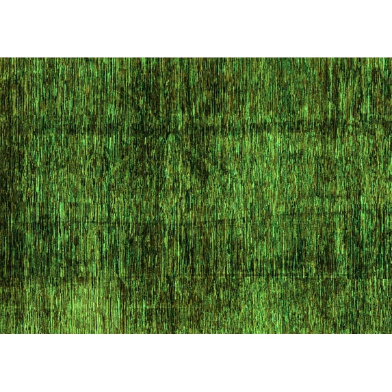 Ahgly Company Indoor Rectangle Abstract Green Modern Area Rugs, 5' x 8'