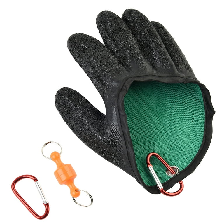 GLFSIL Fishing Gloves With Magnet Release Fisherman Fishing Anti-Puncture  Gloves