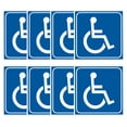 thumbnail image 1 of Unique Bargains 3x3 Inch Handicap Sign Stickers, Vinyl Accessible Sign Disabled Symbol Weatherproof for Wheelchair Person 8Pcs, 1 of 6