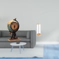 thumbnail image 2 of Reloj de mesa moderno con forma de globo terráqueo y organizador de pajitas transparente para estantería de oficina, armario de dormitorio y decoració, 2 of 8