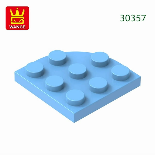 86Pcs/lot Round Corner 3 X 3 Block Moc Color Accessories Compatible with Curved Brick DIY Toys For Kid Tech Parts 35.Light Blue about 86pcs