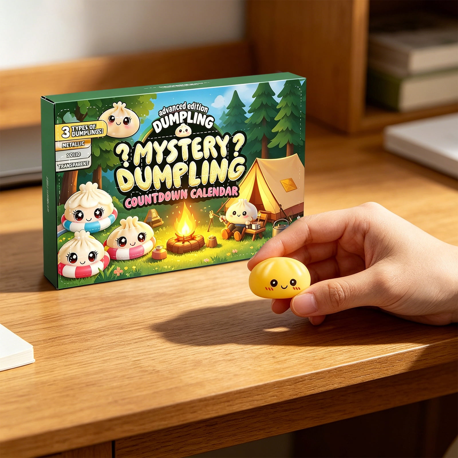 Dumpling Mystery Advent Countdown Calendar, 24-Day Dumpling Squishies Countdown Calendar, Mystery Dumpling Decompression Countdown Calendar