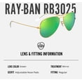 thumbnail image 4 of Ray-Ban RB3025 AVIATOR FLASH LENSES Pilot Shaped Non-Polarized Sunglasses for Men & Women - Includes Official RAYBAN Eyewear Kit - Ideal Formal & Casual Wear Sunglasses - Green Flash Lens, 4 of 7