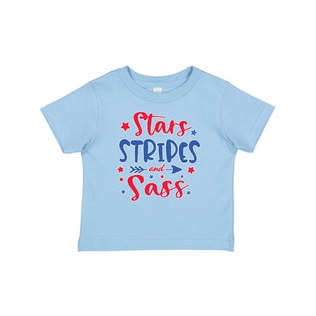 

Inktastic 4th of July Stars Stripes and Sass Blue and Red Stars Gift Baby Girl T-Shirt