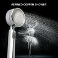 thumbnail image 4 of High Pressure Handheld Shower Head Showerhead Set Bracket For Low Flow Water Supply Hand Shower Spray Even, 4 of 6