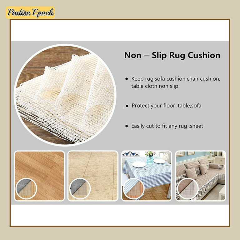 Flash Furniture Non Slip Rug Pad for 5' x 7' Area Rug, Hardwood Floor Rug Gripper Anti Skid Rug Pad Protective Cushioning Rug Pad