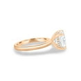 thumbnail image 3 of 2.00Ct Cushion Cut Moissanite Solitaire Engagement Ring, Hidden Halo, 18K Rose Gold, US 12.5, 3 of 6
