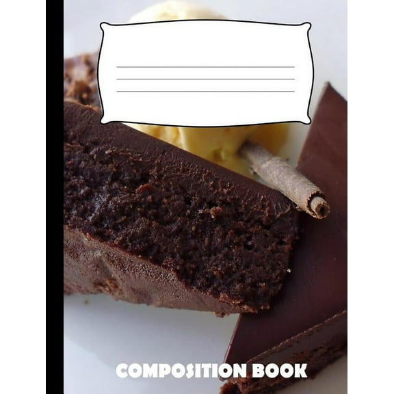 Composition Book: Ice Cream Cake Composition Notebook Wide Ruled (Paperback)