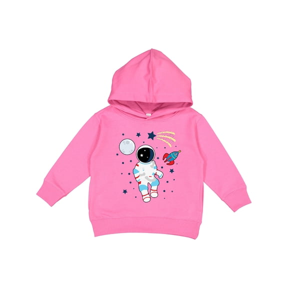 Inktastic Astronaut the Moon Spaceship and Shooting Star for Light Colors Toddler Hoodie