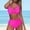 Hot Pink, variant on Gymvis 2-Piece Bikini Set for Women in Solid Color