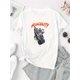 thumbnail image 2 of Creative English Double-Handed Banknote Pattern Printed Women'S Fashionable Round Neck Short Sleeve, Simple Casual Sports T-Shirt, Comfortable Summer Top for Women During Holidays., 2 of 6