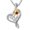 E, variant on Midir&Etain Lily of the Valley Necklace, Two-Tone Heart Pendant, "Happiness Returns" Engraved Lucky Amulet Gift for Her