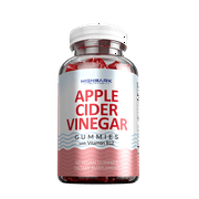 Apple Cider Vinegar Gummies with Raw Organic Acv from The Mother, With Vitamin B, Pomegranate & Beet Juice Powder to Detox, Cleanse and Support Immunity, GMO, Non Gluten and Vegan, 60 Gummies