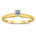 thumbnail image 2 of SZUL Women's 1/4 Carat Round Diamond Solitaire Ring in 14K Yellow Gold (L-M Color, I2-I3 Clarity), 2 of 5