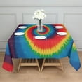 thumbnail image 3 of Colorful Tie Dye Pattern Square Tablecloth,Waterproof Square Table Cover,Wipeable Spillproof Washable Table Cover for Home Kitchen Party Decor 42"X42"(107x107cm), 3 of 6