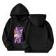 thumbnail image 1 of Moonsky Sudadera con capucha y cordón HUNTRX, estampado de grupo de chicas coreanas, jersey corto, suave y cómodo, top de manga larga para primavera y otoño. Negro 120, 1 of 5