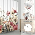 thumbnail image 2 of SUNOLIFE Spring Floral Fabric Shower Curtain Pink Daisy Flowers Waterproof Polyster Bathroom Curtain,72"W x 72"L, 2 of 12