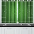 thumbnail image 2 of MKHERT Football Field Court Floor Plan Window Curtains Kitchen Curtain Room Bedroom Drapes Curtains 26x39 inch, 2 Piece, 2 of 3