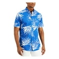 thumbnail image 1 of CHARTER CLUB Mens Blue Short Sleeve Button Down Stretch Casual Shirt S, 1 of 2