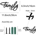 thumbnail image 2 of Family Metal Wall Art Decor Black Wall Silhouette Hanging Decor Iron Wire Wall Art Sculpture Decoration Sign Cut Out Minimalist Blessed Ornament for Farmhouse Indoor Outdoor Home 6 x 12Inch, 2 of 9