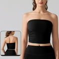 thumbnail image 2 of WREESH Women Double Lined Slim Fit Strapless Tube Top Bandeau Summer Going Out Sleeveless Casual, 2 of 5