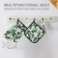 thumbnail image 4 of Yayeee Oven Mitts and Pot Holder Set of 4 Heat Resistant Kitchen Gloves Baking Hot Pad, Army Green Camouflage Pattern, 4 of 5