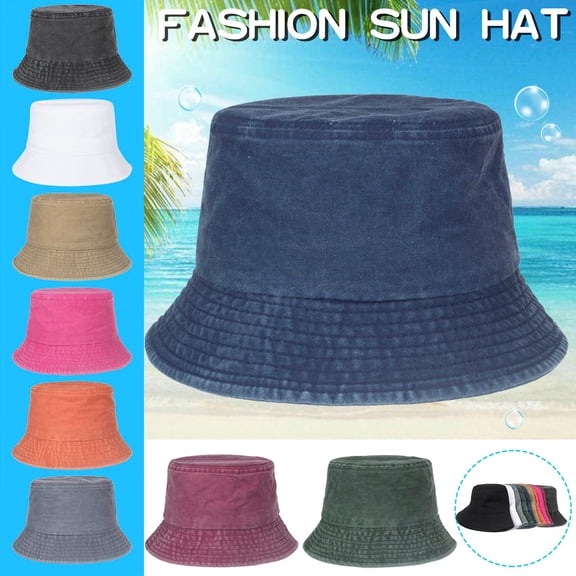 LSQii Bucket Hat Casual Lightweight Breathable Fishing Cap Foldable Wide Brim UPF 50 Bucket Hat for Men Women for Vacation Travel Multiple Colors Available Dark Blue